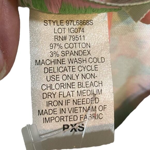 NWT Bamboo Traders Floral Blazer Jacket Size Petite XS Colorful Button Front - Picture 8 of 9